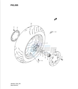 AN400Z drawing REAR WHEEL (AN400ZAL1 E19)