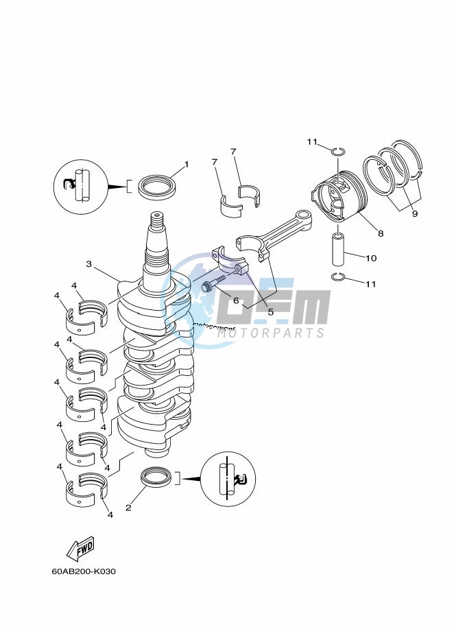 CRANKSHAFT--PISTON