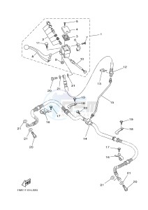 YFM350A YFM350TE GRIZZLY 350 2WD (B142 B143 B144) drawing FRONT MASTER CYLINDER