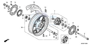 NC700XDC drawing REAR WHEEL