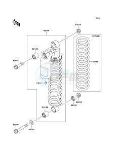 KVF650 4x4 KVF650-D1 EU GB drawing Shock Absorber(s)