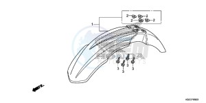 CRF150RD CRF150R Europe Direct - (ED) drawing FRONT FENDER