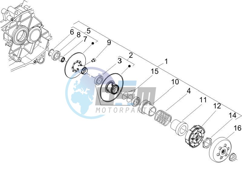 Driven pulley