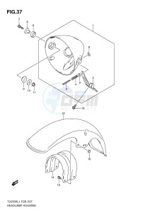 TU250X (E28) drawing HEADLAMP HOUSING