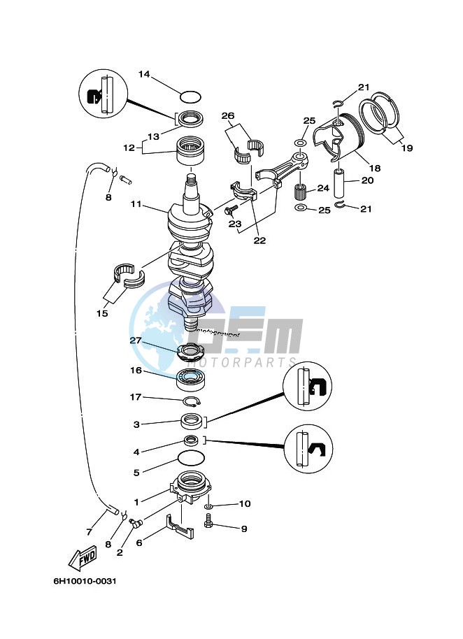 CRANKSHAFT--PISTON