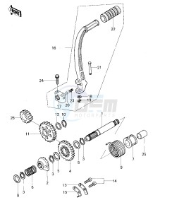 KX 80 A [KX80] (A1-A2) [KX80] drawing KICKSTARTER MECHANISM