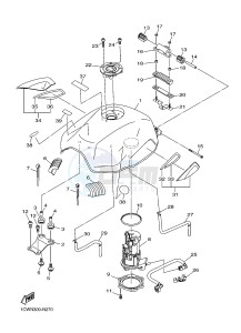 XJ6FA 600 DIVERSION F (ABS) (1DGC 1DGD) drawing FUEL TANK