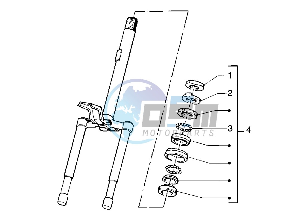 Steering bearing ball tracks