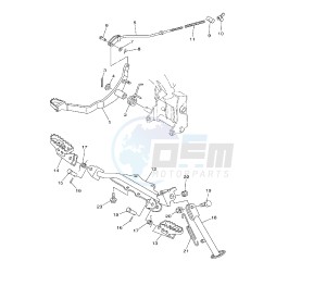 TTR E 50 drawing STAND AND FOOTREST