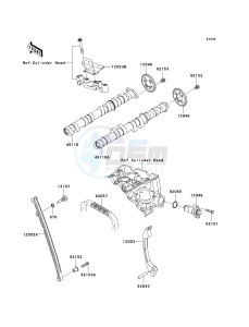 ZX 600 R [NINJA ZX-6R MONSTER ENERGY] (R9FA) R9F drawing CAMSHAFT-- S- -_TENSIONER