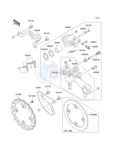 KX 450 D [KX450F] (D6F) D6F drawing REAR BRAKE