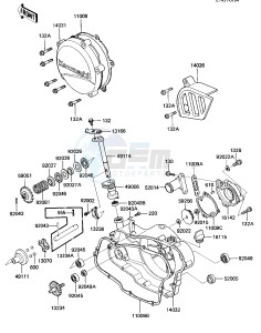 KX 125 D [KX125] (D1) [KX125] drawing ENGINE COVERS_WATER PUMP