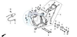 CR500R drawing FRAME BODY (CR500RN/RP/RR/RS/RT/RV)