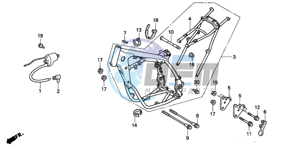 FRAME BODY (CR500RN/RP/RR/RS/RT/RV)