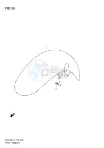 VLR1800 (E2) drawing FRONT FENDER (VLR1800L1 E2)