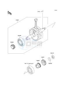 KLX 140 A [KLX140] (A8F-A9FA) A8F drawing CRANKSHAFT