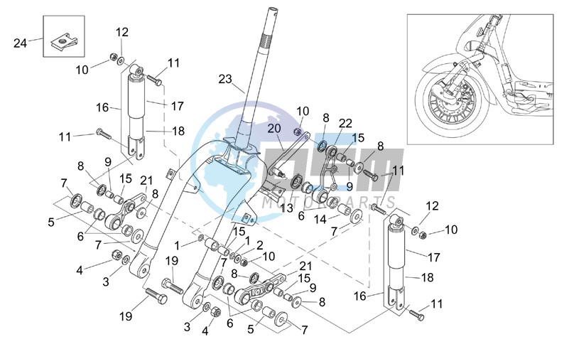 Front shock absorber