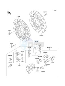 ZG 1000 A [CONCOURS] (A6F) A6F drawing FRONT BRAKE