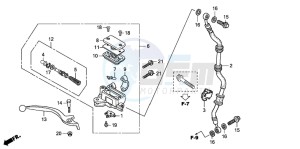 CBR125RW drawing FR. BRAKE MASTER CYLINDER