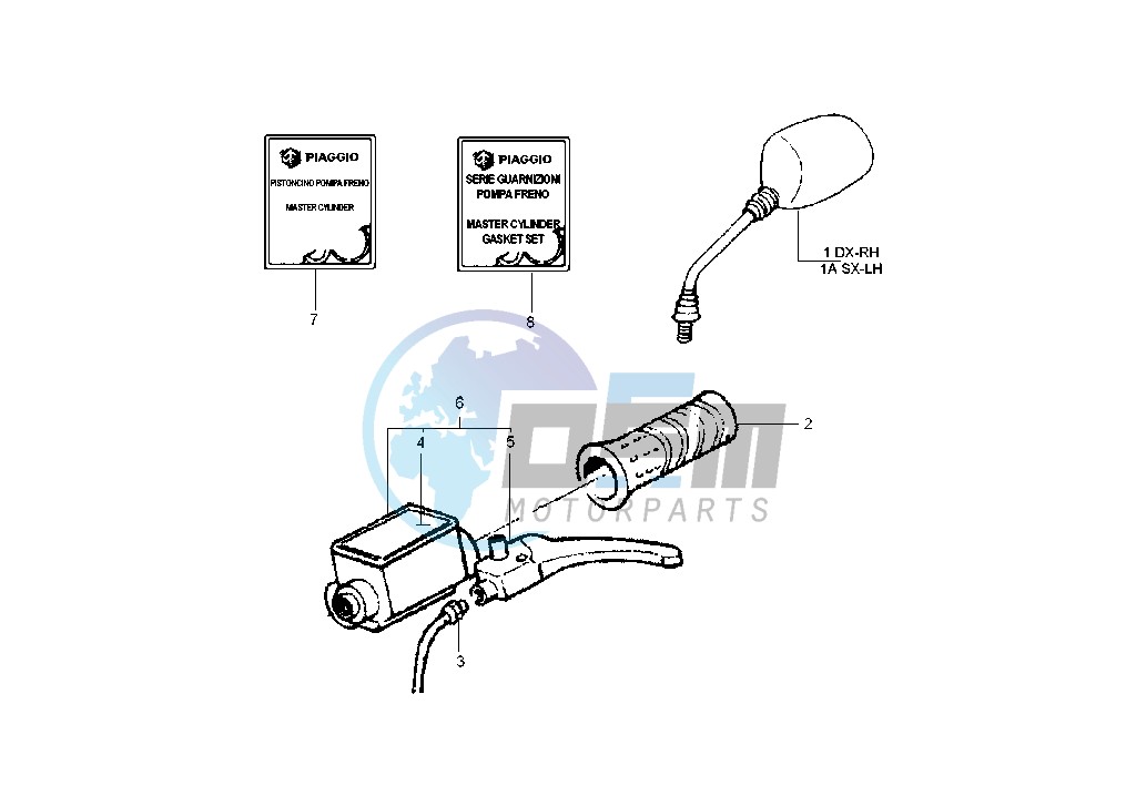 Rear master cylinder