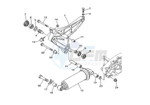 XP T-MAX 500 drawing REAR SHOCK ABSORBER