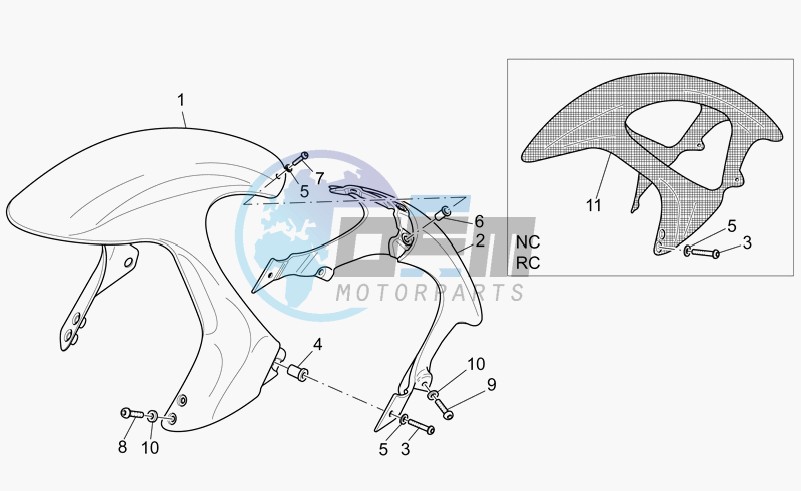 Front mudguard