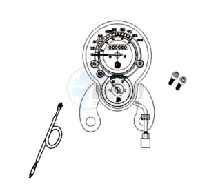 ALLO 50 45 KMH drawing DASHBOARD / SPEEDOMETER CABLE / WIRING HARNASS