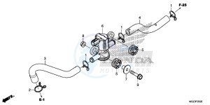 CBR500RE CBR500R UK - (E) drawing AIR INJECTION SOLENOID VALVE