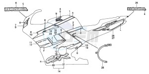 CBR600F2 drawing STRIPE (CBR600FR)