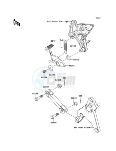 Z1000_ABS ZR1000ECFA FR XX (EU ME A(FRICA) drawing Brake Pedal