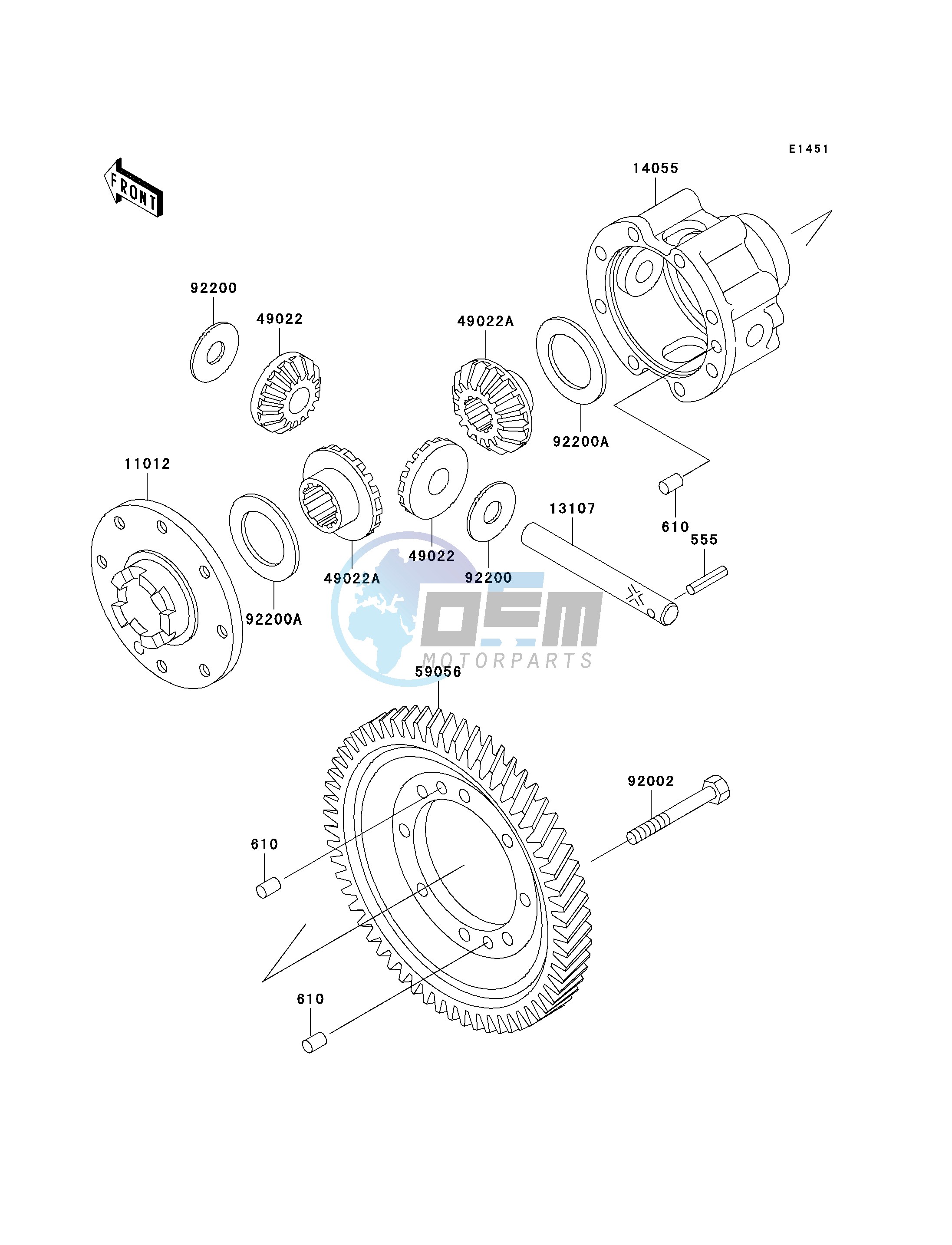 DIFFERENTIAL-- KAF620-G1 - G3- -