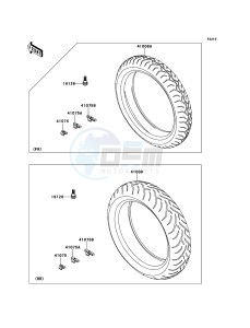 VERSYS KLE650CEF XX (EU ME A(FRICA) drawing Tires