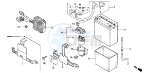 XL600V TRANSALP drawing BATTERY