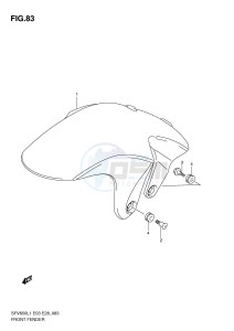 SFV650 (E3-E28) Gladius drawing FRONT FENDER (SFV650L1 E33)