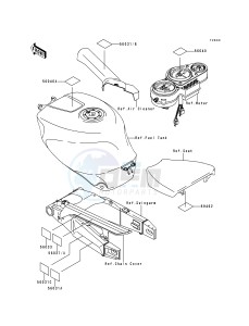 ZX 750 N [NINJA ZX-7RR] (N1-N2) [NINJA ZX-7RR] drawing LABELS