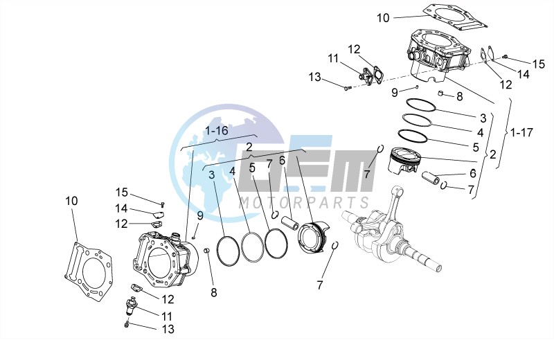 Cylinder with piston