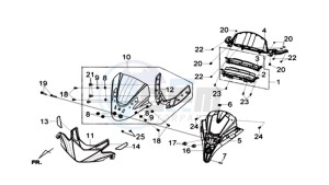 GTS 125I L6 drawing DASHBOARD - WINDSCREEN