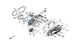 CRUISYM 250I (L8) EU drawing CRANKCASE COVER LINKS