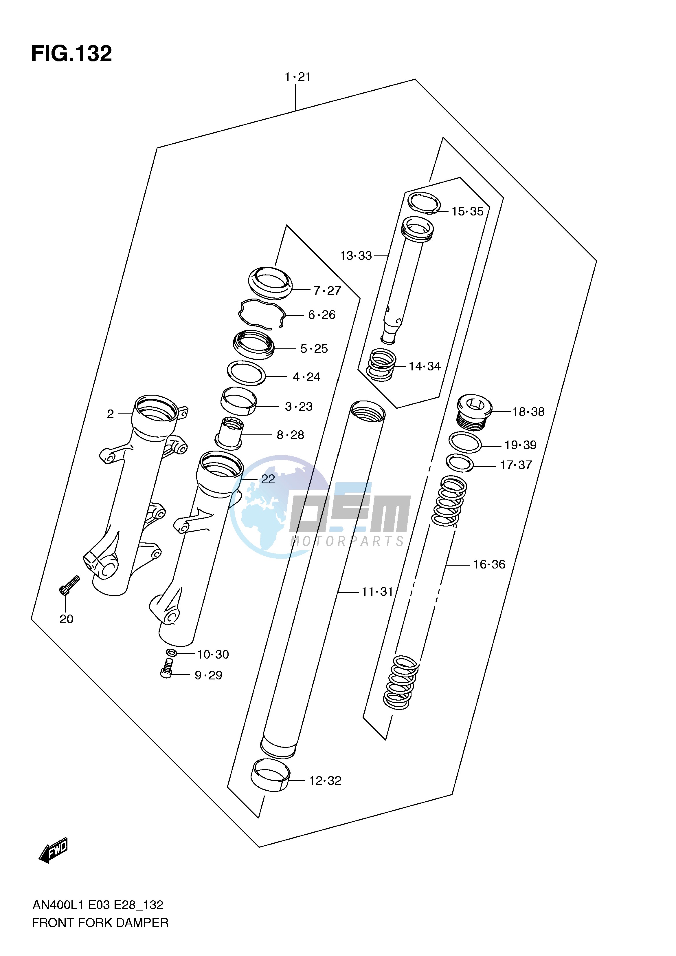 FRONT FORK DAMPER (AN400ZAL1 E28)