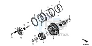 CBR650FE CBR650FE 2ED - (2ED) drawing CLUTCH