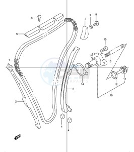 GSX1200 (E4) drawing CAM CHAIN