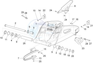 RSV4 1000 Racing Factory E4 ABS (EMEA, LATAM) drawing Swing arm