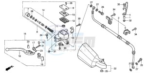 XL600V TRANSALP drawing FR. BRAKE MASTER CYLINDER (XL600VR)