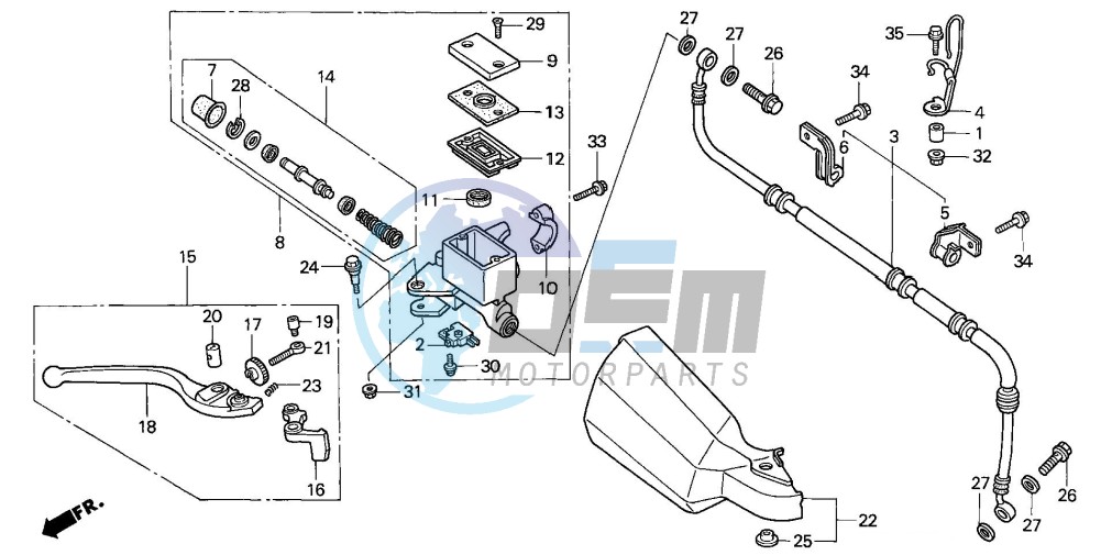 FR. BRAKE MASTER CYLINDER (XL600VR)