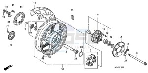 CBF1000FB drawing REAR WHEEL