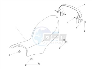 DORSODURO 900 E4 ABS (EMEA) drawing Saddle