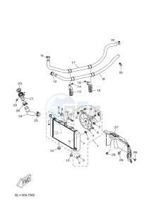 YP125RA X-MAX 125 ABS POLICE BELGIUM drawing RADIATOR & HOSE