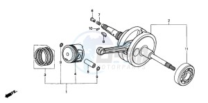 NSS250A JAZZ drawing CRANKSHAFT/PISTON (NSS2501/NSS250A)