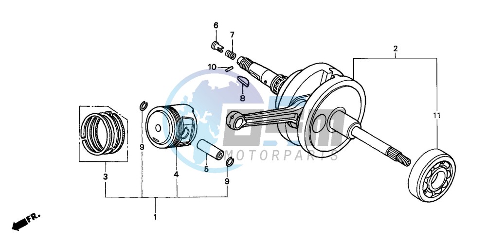 CRANKSHAFT/PISTON (NSS2501/NSS250A)