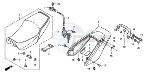 CB1300S CB1300SUPER FOUR drawing SEAT/REAR COWL